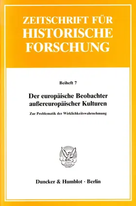 König / Wendt / Reinhard | Der europäische Beobachter außereuropäischer Kulturen. | E-Book | sack.de