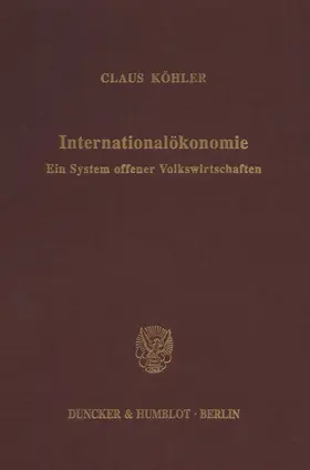 Köhler |  Internationalökonomie. | eBook | Sack Fachmedien