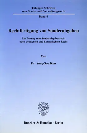 Kim | Rechtfertigung von Sonderabgaben. | E-Book | sack.de