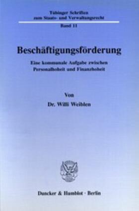 Weiblen |  Beschäftigungsförderung. | eBook | Sack Fachmedien