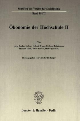 Helberger |  Ökonomie der Hochschule II. | eBook | Sack Fachmedien