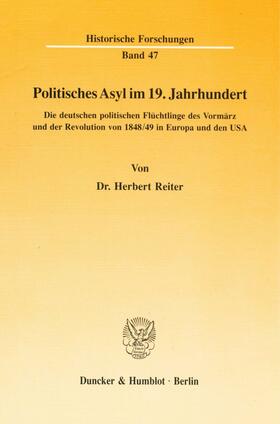 Reiter |  Politisches Asyl im 19. Jahrhundert. | eBook | Sack Fachmedien