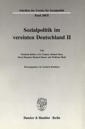 Kleinhenz |  Sozialpolitik im vereinten Deutschland II. | eBook | Sack Fachmedien
