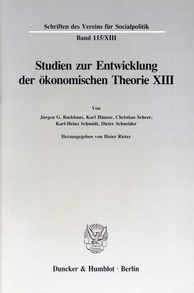 Rieter | Deutsche Finanzwissenschaft zwischen 1918 und 1939. | E-Book | sack.de