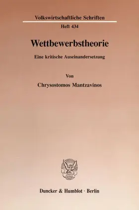 Mantzavinos |  Wettbewerbstheorie. | eBook | Sack Fachmedien