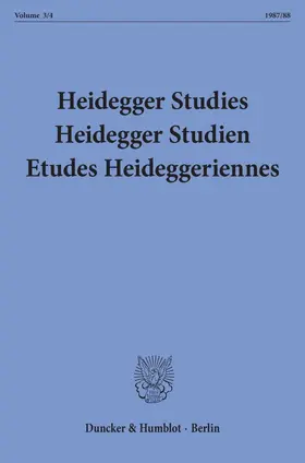 Emad / Fédier / Herrmann |  Heidegger Studies - HeideggerStudien - Etudes Heideggeriennes. | eBook | Sack Fachmedien