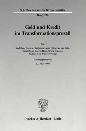 Thieme |  Geld und Kredit im Transformationsprozeß. | eBook | Sack Fachmedien