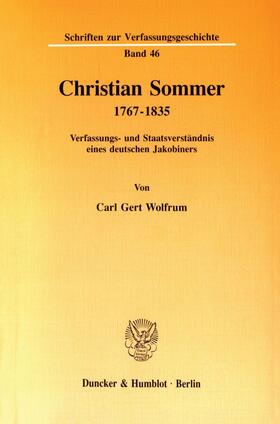 Wolfrum |  Christian Sommer 1767–1835. | eBook | Sack Fachmedien