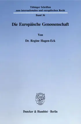 Hagen-Eck | Die Europäische Genossenschaft. | E-Book | sack.de