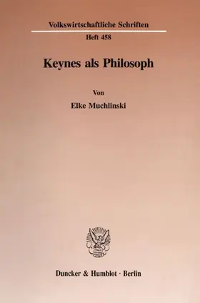 Muchlinski |  Keynes als Philosoph. | eBook | Sack Fachmedien