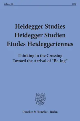 Emad / Fédier / Herrmann | Heidegger Studies - Heidegger Studien - Etudes Heideggeriennes. | E-Book | sack.de