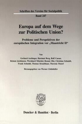 Zohlnhöfer |  Europa auf dem Wege zur Politischen Union? | eBook | Sack Fachmedien