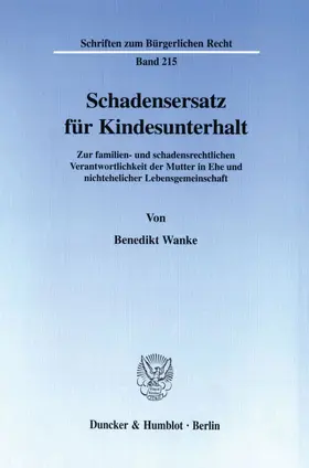 Wanke |  Schadensersatz für Kindesunterhalt. | eBook | Sack Fachmedien