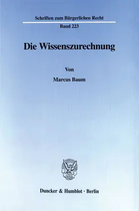 Baum |  Die Wissenszurechnung. | eBook | Sack Fachmedien