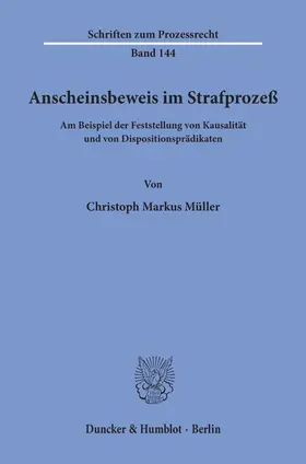 Müller |  Anscheinsbeweis im Strafprozeß | eBook | Sack Fachmedien