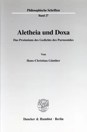 Günther |  Aletheia und Doxa. | eBook | Sack Fachmedien