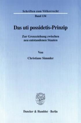 Simmler |  Das uti possidetis-Prinzip. | eBook | Sack Fachmedien