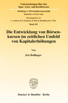 Bollinger |  Die Entwicklung von Börsenkursen im zeitlichen Umfeld von Kapitalerhöhungen | eBook | Sack Fachmedien