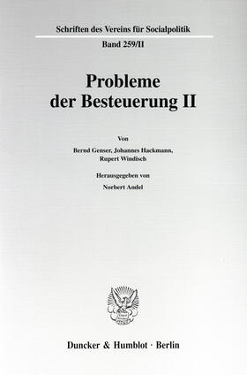 Andel |  Probleme der Besteuerung II | eBook | Sack Fachmedien