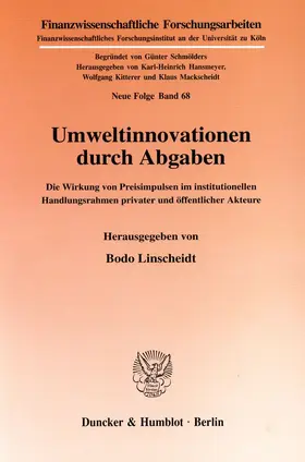 Linscheidt |  Umweltinnovationen durch Abgaben | eBook | Sack Fachmedien