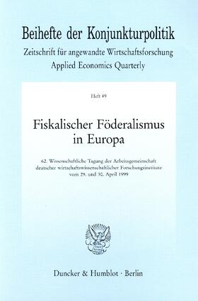 Fiskalischer Föderalismus in Europa | E-Book | sack.de