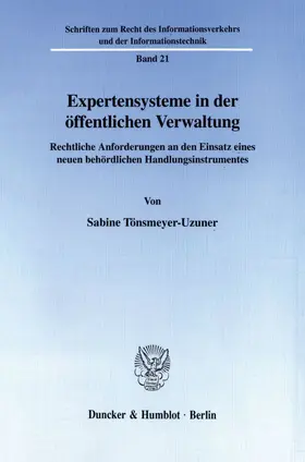 Tönsmeyer-Uzuner |  Expertensysteme in der öffentlichen Verwaltung. | eBook | Sack Fachmedien