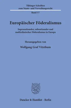 Vitzthum |  Europäischer Föderalismus | eBook | Sack Fachmedien