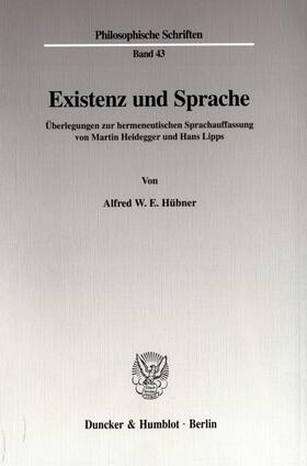 Hübner |  Existenz und Sprache. | eBook | Sack Fachmedien