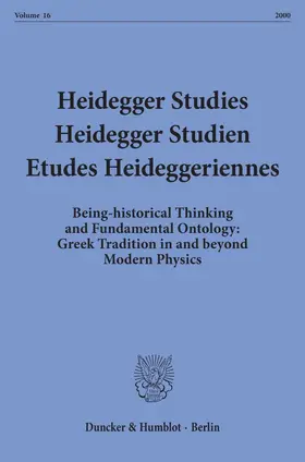 Emad / Coriando / Herrmann |  Heidegger Studies - Heidegger Studien - Etudes Heideggeriennes. | eBook | Sack Fachmedien