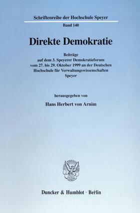 Arnim | Direkte Demokratie. | E-Book | sack.de