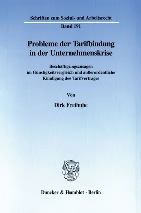 Freihube |  Probleme der Tarifbindung in der Unternehmenskrise. | eBook | Sack Fachmedien