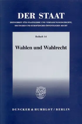 Brauneder |  Wahlen und Wahlrecht. | eBook | Sack Fachmedien