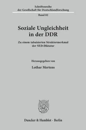 Mertens |  Soziale Ungleichheit in der DDR. | eBook | Sack Fachmedien