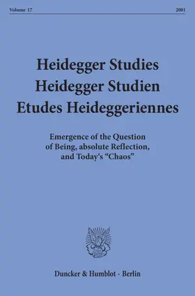 Emad / Coriando / Herrmann | Heidegger Studies - Heidegger Studien - Etudes Heideggeriennes. | E-Book | sack.de