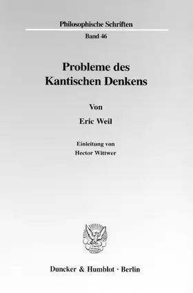 Weil |  Probleme des Kantischen Denkens | eBook | Sack Fachmedien