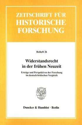 Friedeburg |  Widerstandsrecht in der frühen Neuzeit. | eBook | Sack Fachmedien
