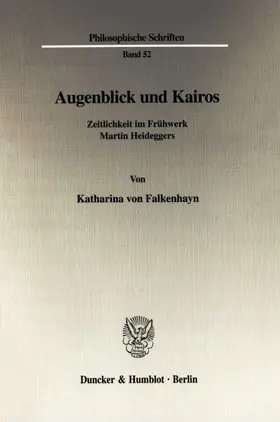 Falkenhayn |  Augenblick und Kairos. | eBook | Sack Fachmedien