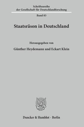 Heydemann / Klein |  Staatsräson in Deutschland. | eBook | Sack Fachmedien