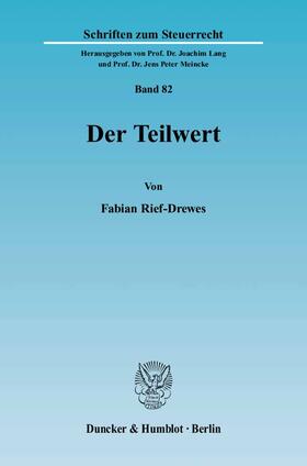 Rief-Drewes |  Der Teilwert | eBook | Sack Fachmedien