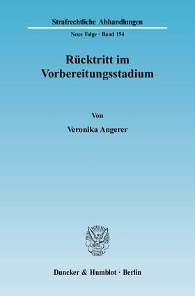 Angerer |  Rücktritt im Vorbereitungsstadium | eBook | Sack Fachmedien