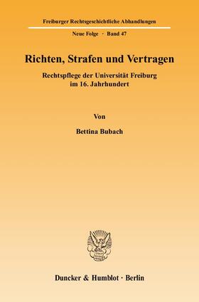 Bubach |  Richten, Strafen und Vertragen | eBook | Sack Fachmedien