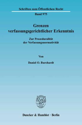 Burchardt |  Grenzen verfassungsgerichtlicher Erkenntnis | eBook | Sack Fachmedien