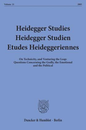 Emad / Schüßler / Herrmann |  Heidegger Studies - Heidegger Studien - Etudes Heideggeriennes. | eBook | Sack Fachmedien