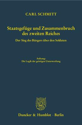 Maschke / Schmitt |  Staatsgefüge und Zusammenbruch des zweiten Reiches. | eBook | Sack Fachmedien