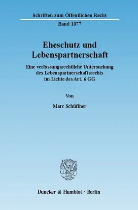 Schüffner |  Eheschutz und Lebenspartnerschaft | eBook | Sack Fachmedien