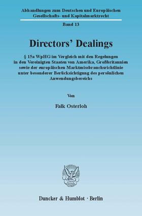 Osterloh |  Directors' Dealings | eBook | Sack Fachmedien