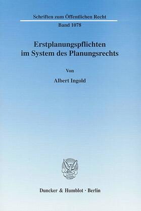 Ingold |  Erstplanungspflichten im System des Planungsrechts. | eBook | Sack Fachmedien