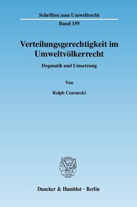 Czarnecki |  Verteilungsgerechtigkeit im Umweltvölkerrecht | eBook | Sack Fachmedien