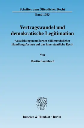 Baumbach |  Vertragswandel und demokratische Legitimation | eBook | Sack Fachmedien