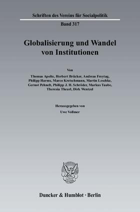 Vollmer / Apolte |  Globalisierung und Wandel von Institutionen | eBook | Sack Fachmedien